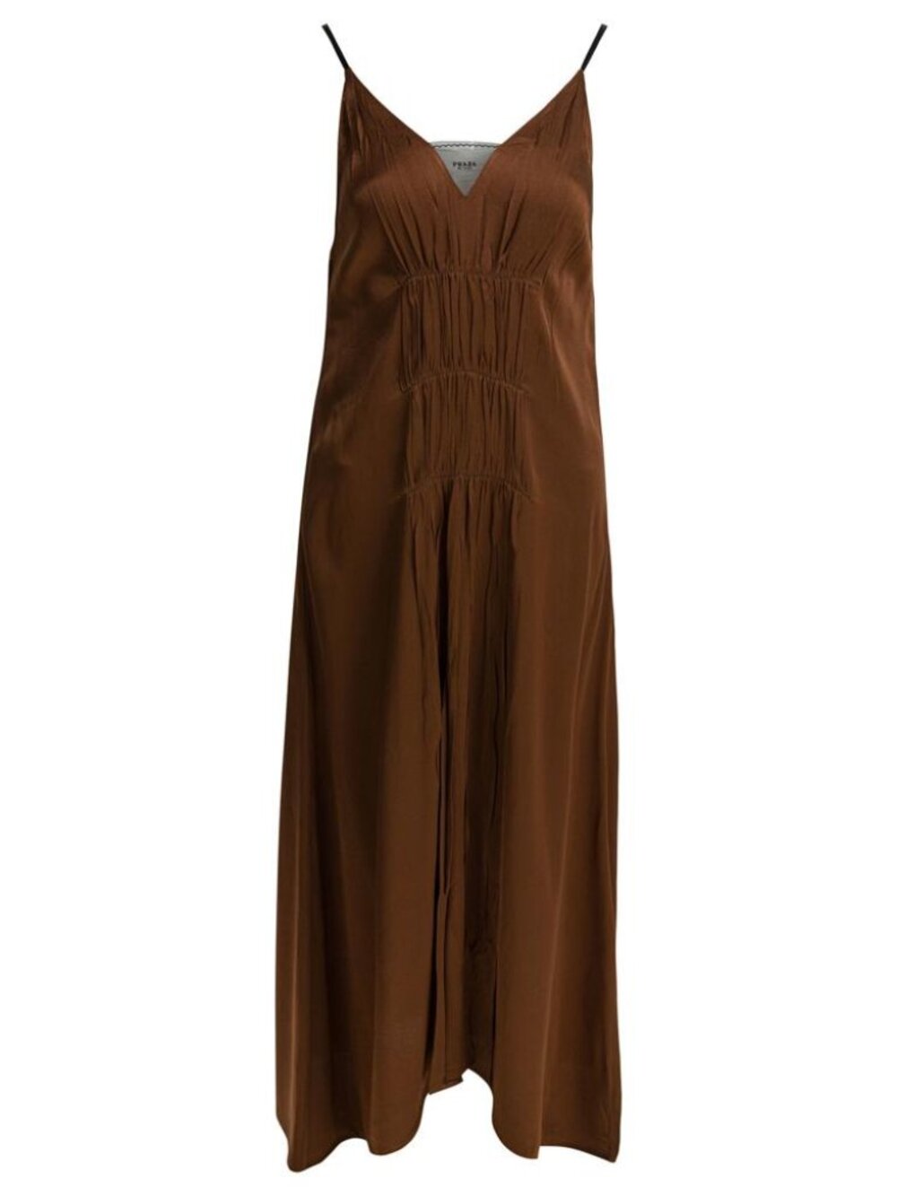 Prada Long V-Neck Dress Tag Size 40 Women